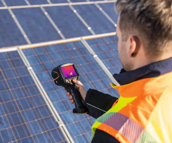 Solar thermography inspection